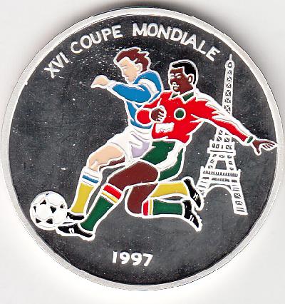 Beschrijving: 1.000 Francs SOCCER 98 EIFFEL Coloured